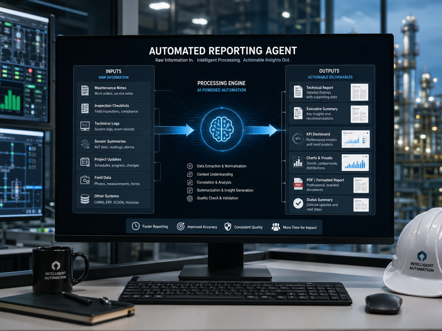 Automated technical reporting system for engineering and industrial teams