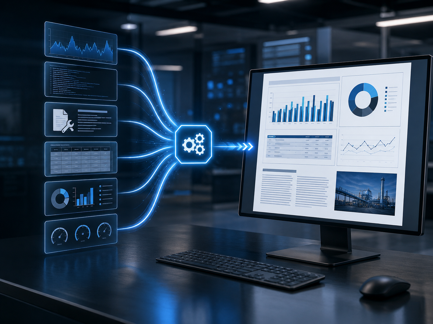 Automated technical reporting system for turning structured and semi-structured inputs into clearer summaries, status reports, inspection outputs, and review-ready documents